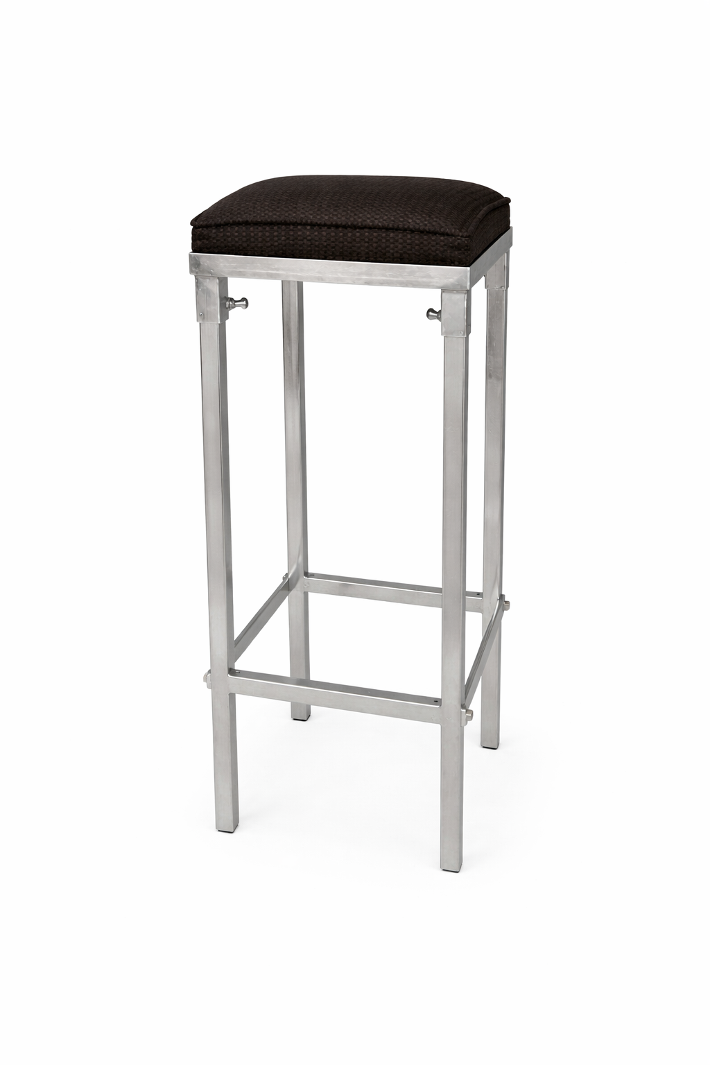 Bar Stools - Silver with black seat