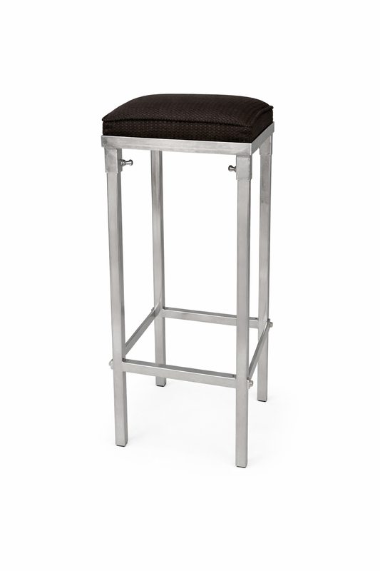 Bar Stools - Silver with black seat