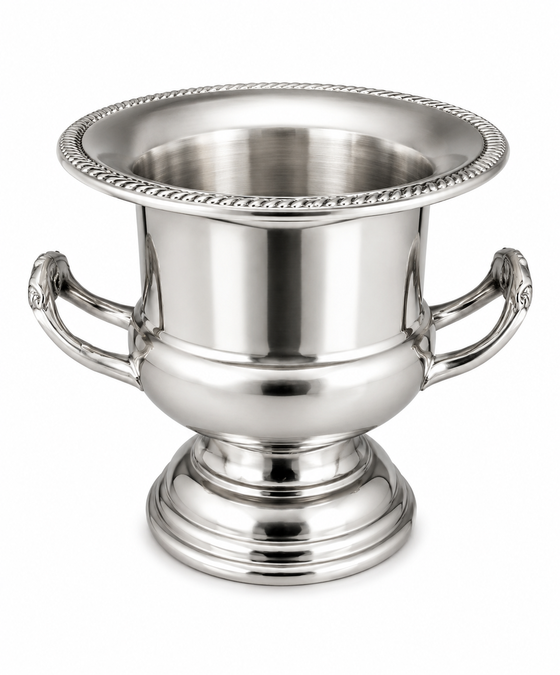 Wine Cooler - Silver Footed with Handles